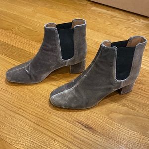 madewell velvet effect ankle boots 7.5